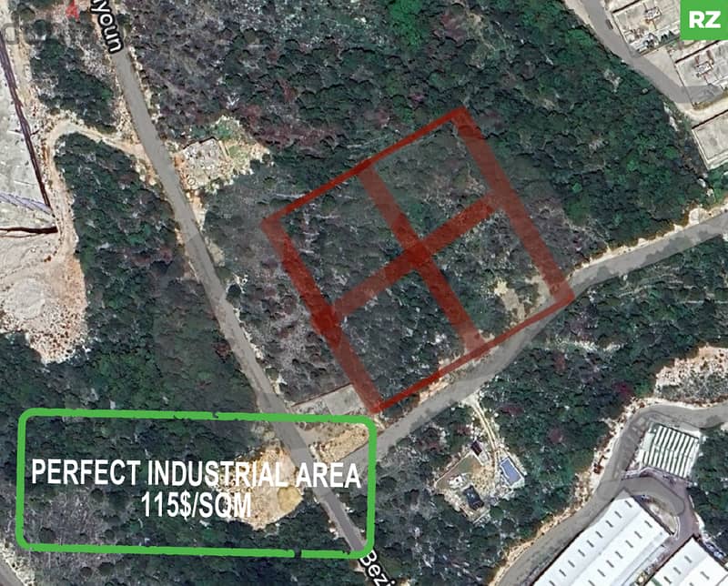REF#RZ93860.3700sqm Industrial Land in Nahr-Ibrahim/Fatre for sale ! 0