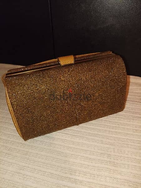 Vintage hand made Clutch covered with crystals. 2