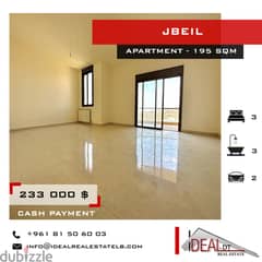 Apartment for sale in jbeil 195 SQM REF#MC54200