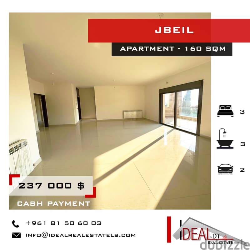 Apartment for sale in jbeil 160 SQM REF#MC54202 0