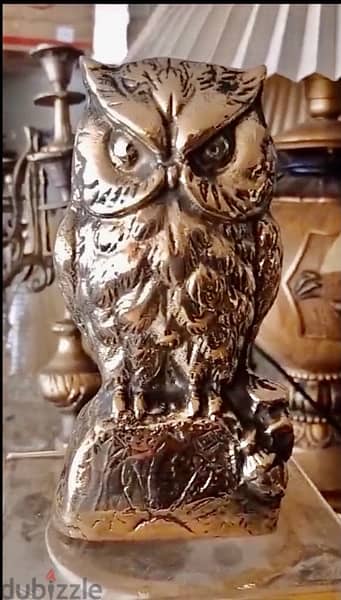 vintage brass owl بومة نحاس