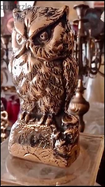 vintage brass owl بومة نحاس 1