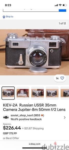 kiev-2a  35mm camera with flash 5
