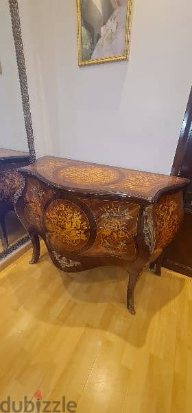 French Louis XV style commode with 2 drawers 3