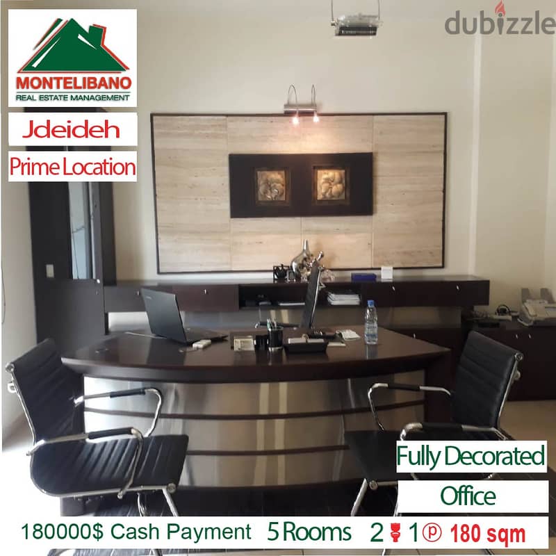 170000$ Cash Payment!!! Office for sale in Jdeideh!! Prime Location!!! 1