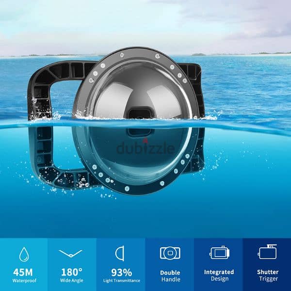 Dome underwater for Gopro Hero 12 / 11 / 10 /9 high quality 0