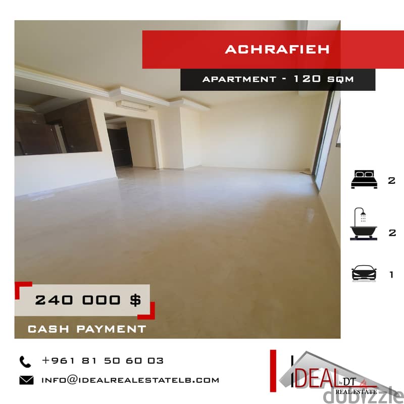 Apartment for sale in achrafieh 120 SQM REF#kj74025JEH 0