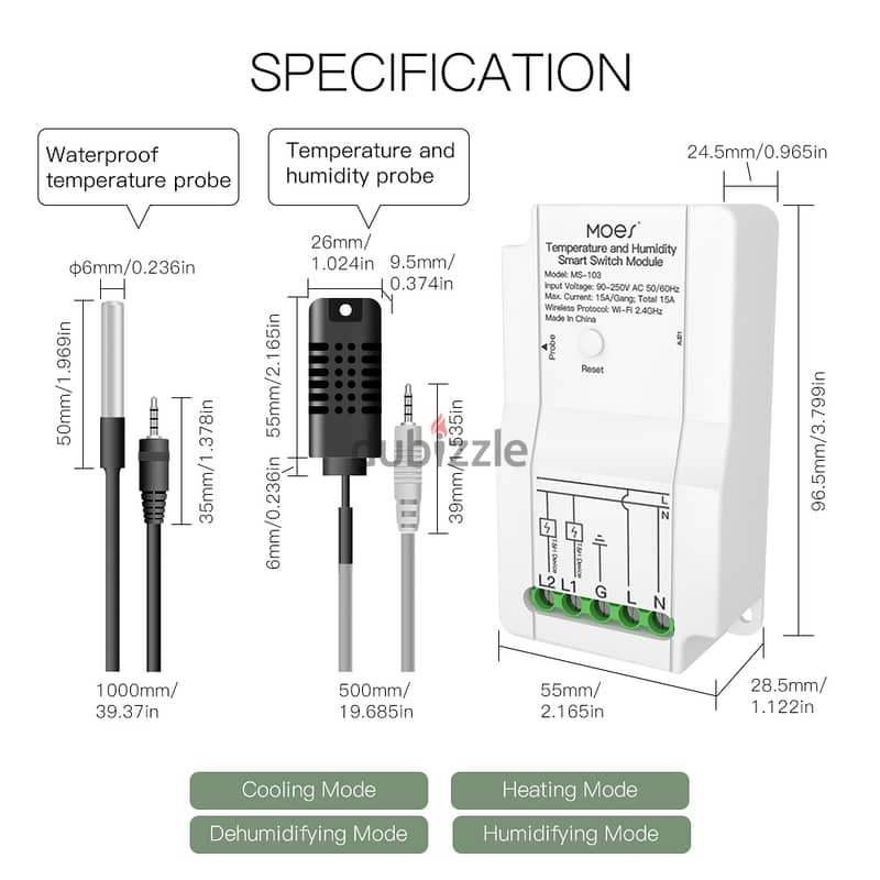 MOES Wifi Smart Switch with Temperature enabled Control 2