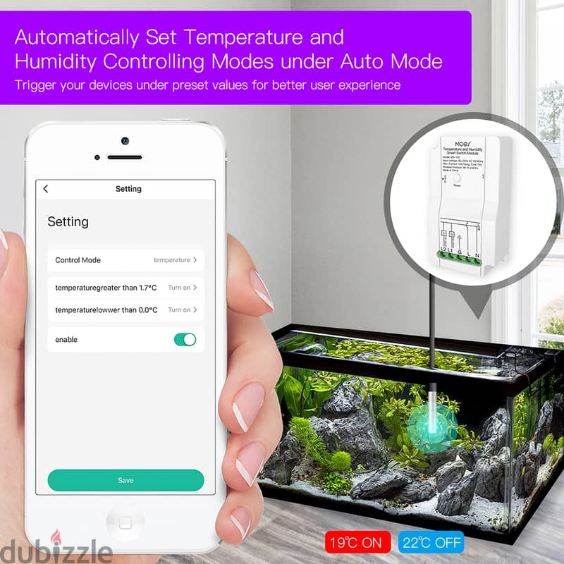 MOES Wifi Smart Switch with Temperature enabled Control 7