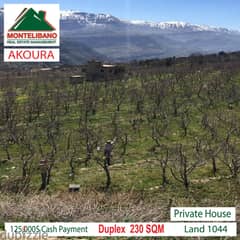 Private house and Land for Sale in Akoura!!!