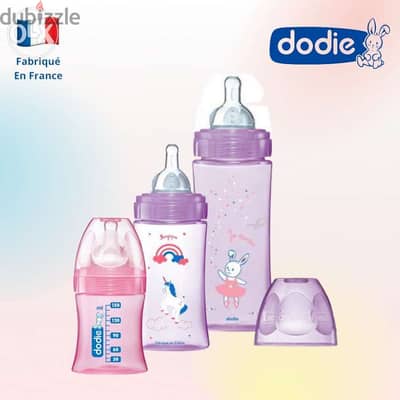 Dodie feeding bottles set for baby girls & boys (150mL, 270mL & 330mL)