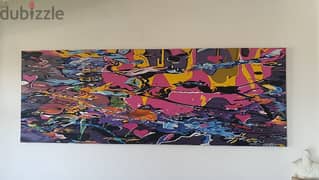 modern painting 240 x 86 cm