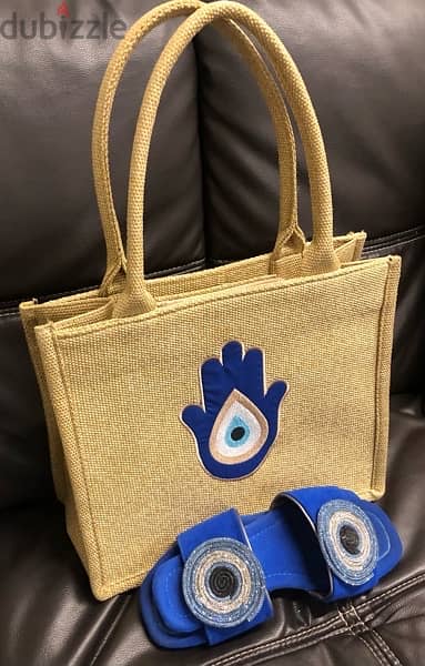 handbag with shoes 37 size ; set navy color, 2 pieces, 1
