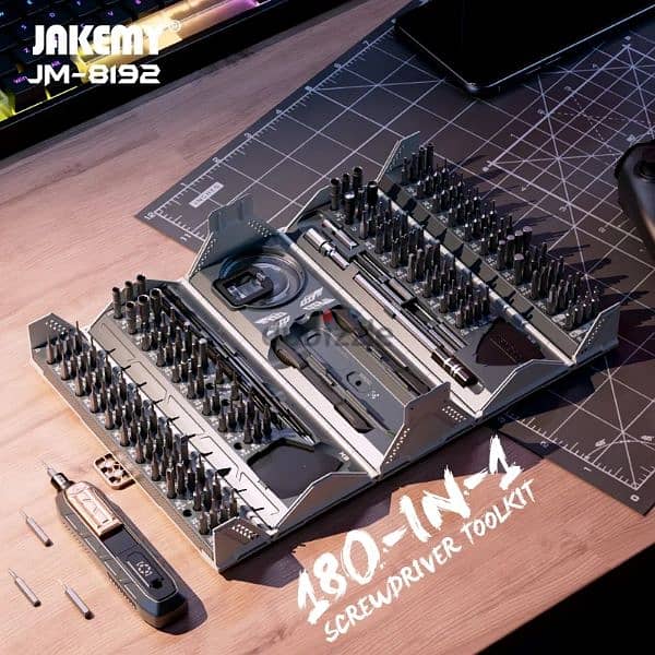 JAKEMY 180 in 1 Precision Screwdriver Set tools pc mobile طقم مفكات 3