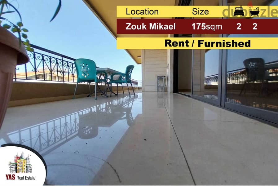 Zouk Mikael 175m2 | Luxury | Furnished Apartment | Rent | 0
