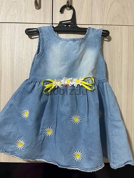 Baby Girl Short Jeans Dress|Baby Clothing|61226090368|متجر لافاميليا  الالكتروني