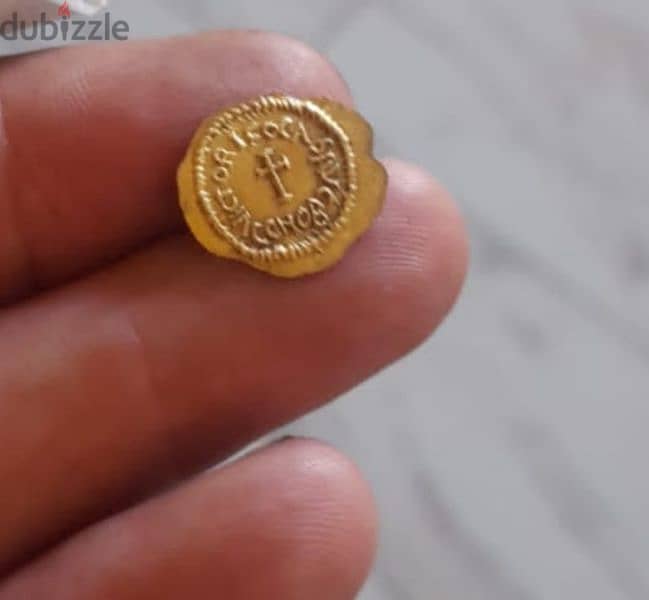 Ancient Byzantine Gold coin Emperor Phocus weight 1.24 gr year 602 AD 1
