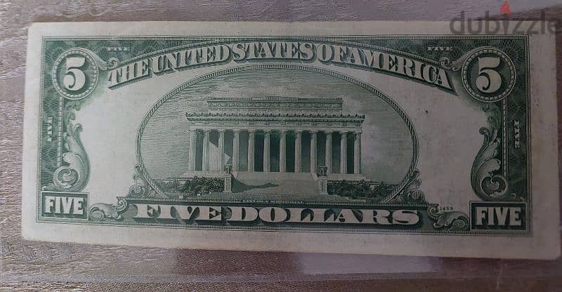 USA Five Dollars Silver banknote year 1953 1