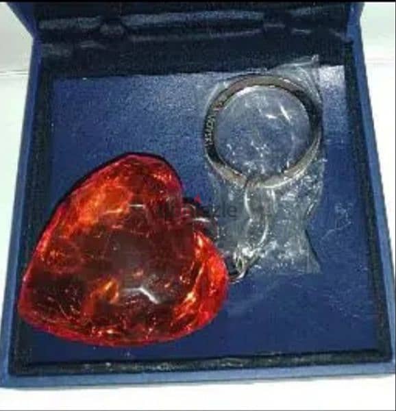 key holder authentic swarovski red heart crystal 2