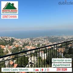 Open mountain sea view aparment for rent in QORNET CHAHWAN!!!
