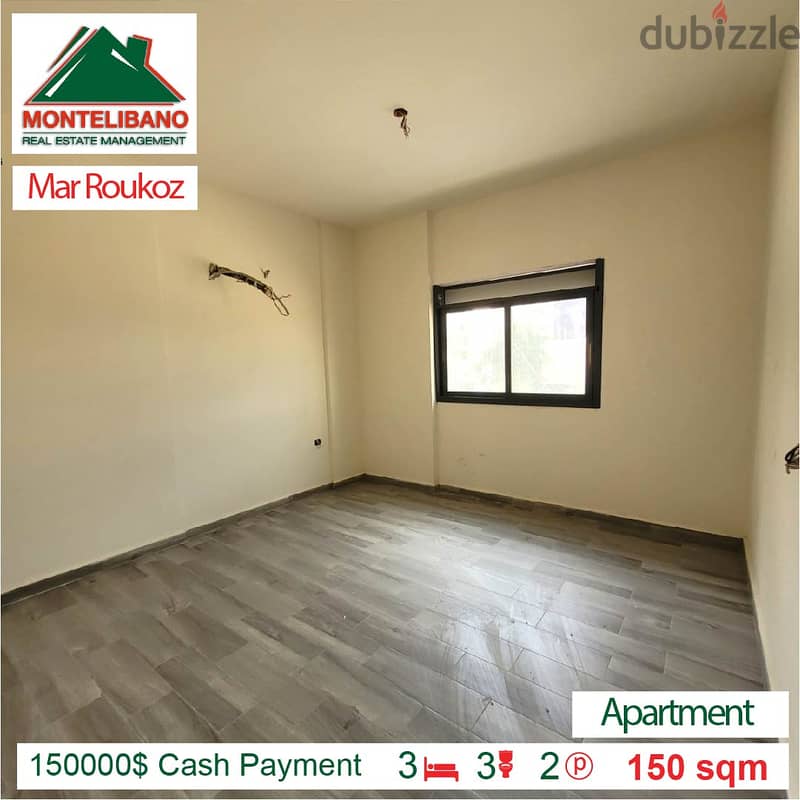 150000$ Cash Payment!!! Apartment for sale in Mar Roukoz!!! 1