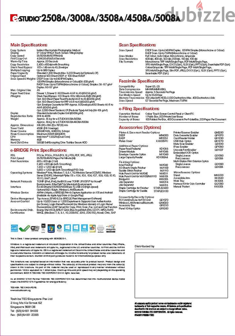 Toshiba Copier E-Studio 2508A 5