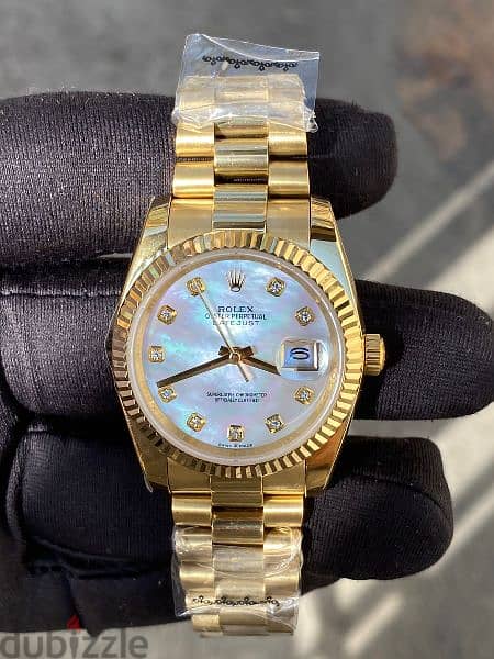 Rolex Datejust 36mm Gold mother of pearl 0