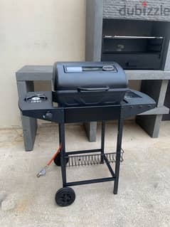 charcoal barbecue grill with side burner 0