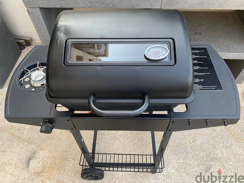 charcoal barbecue grill with side burner 2