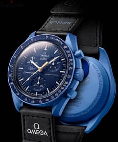BLUE MOONSHINE GOLD NEPTUNE - LIMITED EDITION OMEGA MOONSWATCH 0