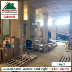 230000$ Cash Payment!!! Depot for sale in Sabtieh!!!