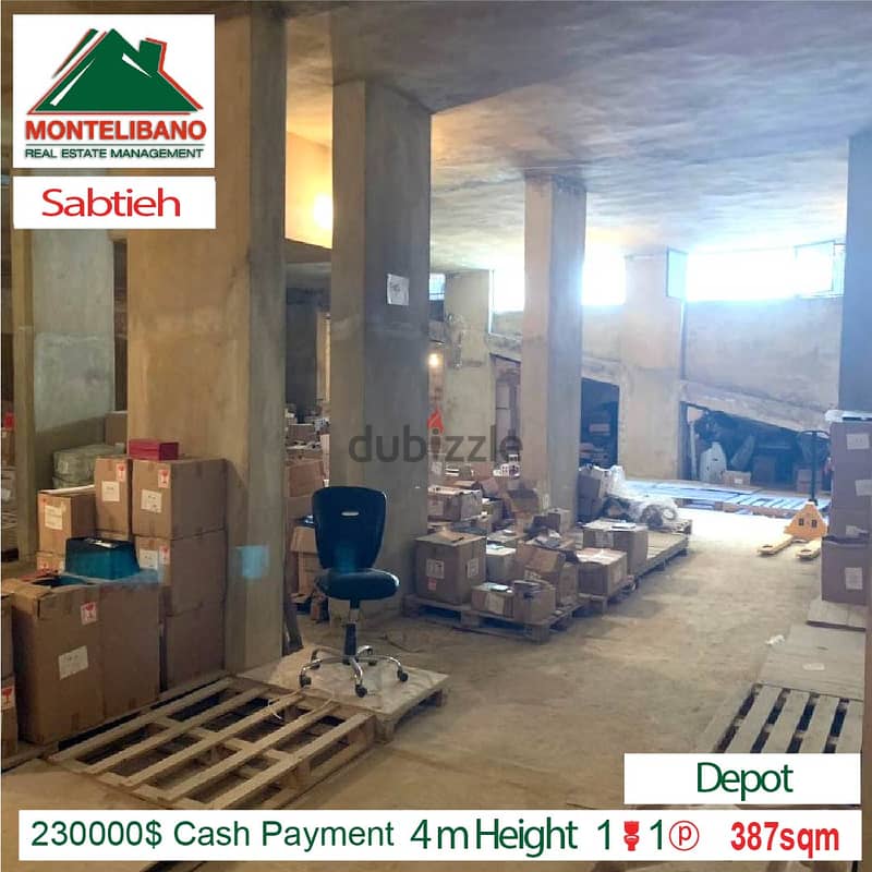 230000$ Cash Payment!!! Depot for sale in Sabtieh!!! 0