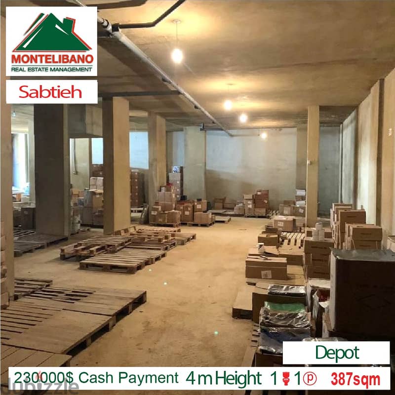 230000$ Cash Payment!!! Depot for sale in Sabtieh!!! 1