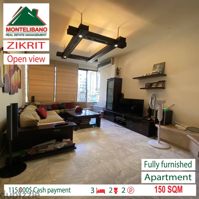 Fully furnished apartment for sale in ZIKRIT!!! 2