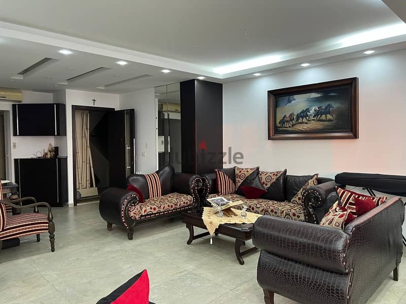 Furnished 185m2 apartment+100m2 terrace+open view for sale in Fidar 5