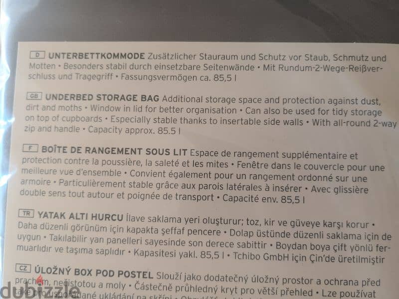 Underbed Storage Bag Tchibo 3