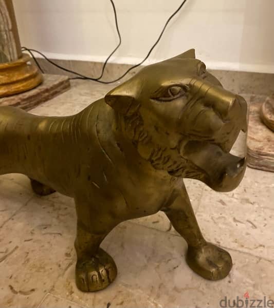 Tiger Made from Copper نمر نحاس قديم 2