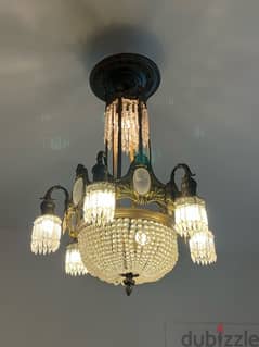 chandelier antique 19th century bronze