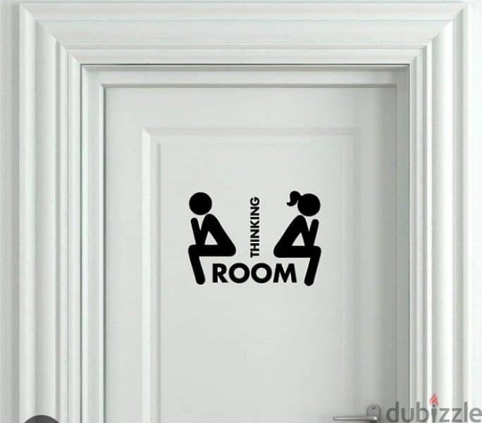 Funky long lasting and removable bathroom sticker 3$ 2
