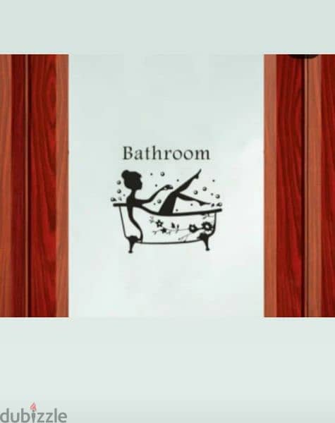 Funky long lasting and removable bathroom sticker 3$ 1