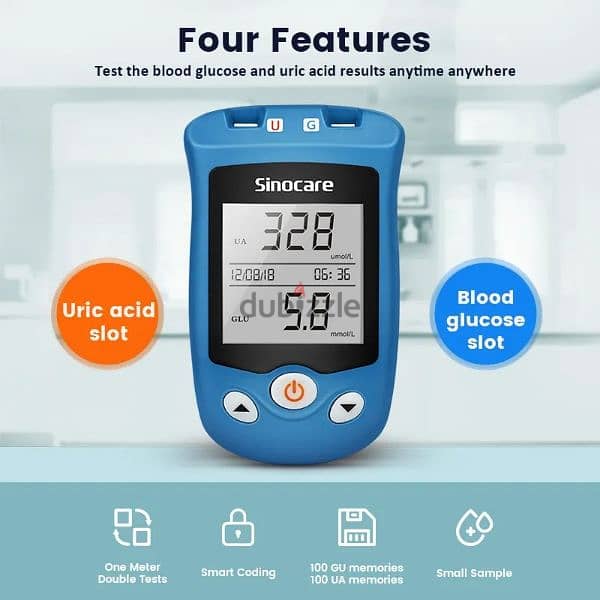 2in1 Glucometre Blood glucose and urinemeter uric acid 1