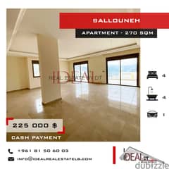 Apartment for sale in ballouneh 270 SQM REF#NW56045 0