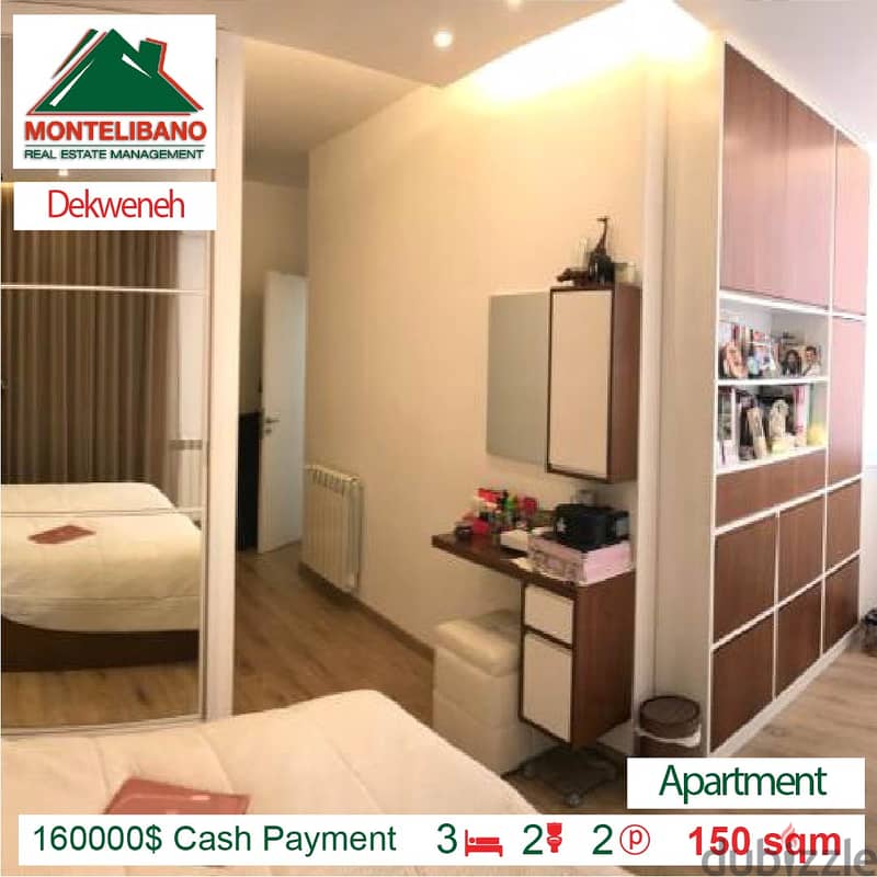160 000$ Cash Payment!!! Apartment for sale in Dekwaneh !!! 1