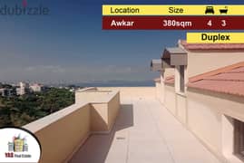 Awkar 380m2 + 40m2 terrace | Duplex | Unblock-able View | High End |MJ 0