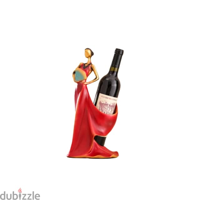 Lady of Pearls Wine Holder, Red and Blue 3