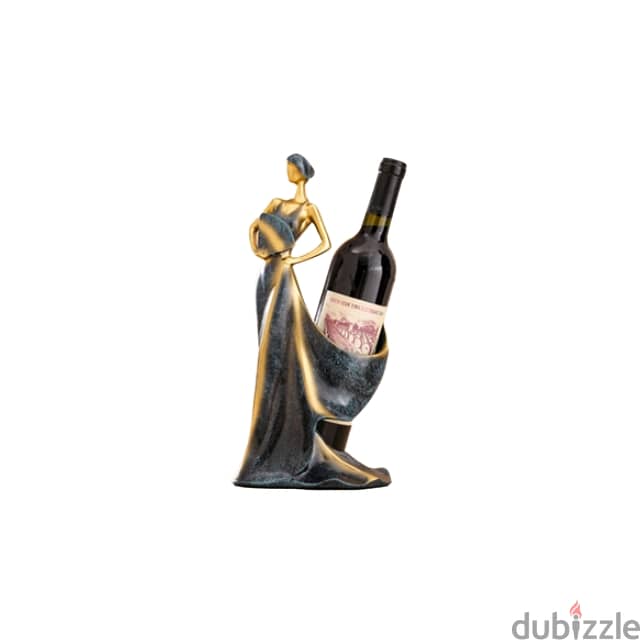 Lady of Pearls Wine Holder, Red and Blue 4