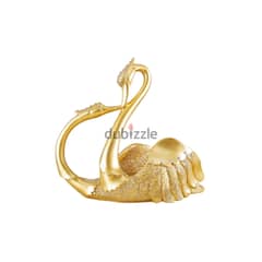 Romantic Couple Swan Wine Rack in Pure Gold and Silver