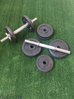 Plates with dumbells axe 0