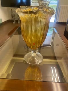 vase glass gold color