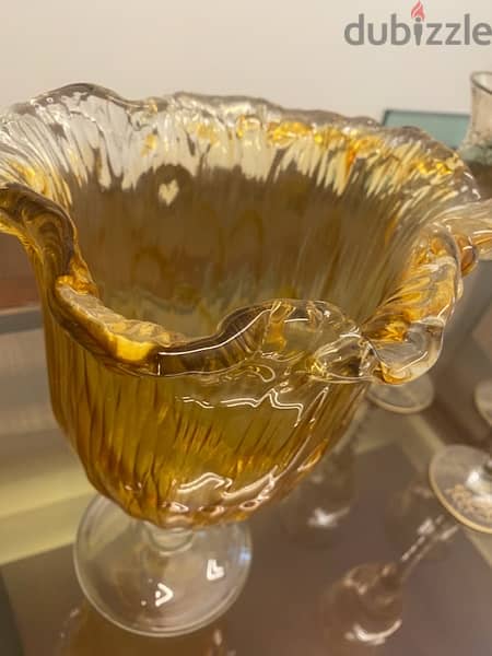 vase glass gold color 2
